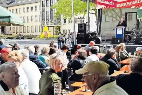 Der Nachmittagstermin für die Maifeier hat sich nach Ansicht des DGB bewährt: Es kamen deutlich mehr Besucher als in den Vorjahr