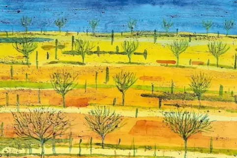 Königliches Gemüse im Fokus: Oliver Schollenbergers Aquarell „Spargelfeld“.