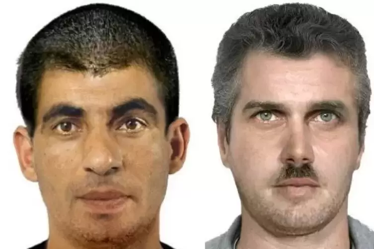 Die Polizei sucht mit diesen Phantombildern nach zwei Männern, die in Weiskirchen (Saarland) ein zwölfjahriges Mädchen angegriff