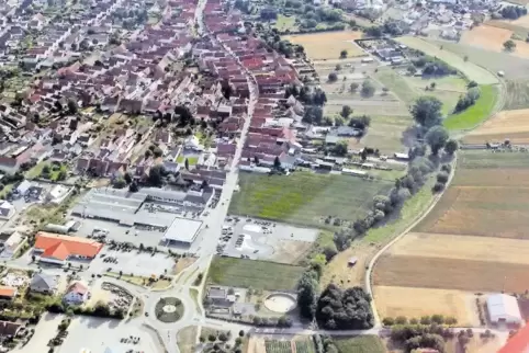 Standort für das „Smart-City“-Projekt: zwischen der Speyerer Straße, dem Hainbach, der Wohnbebauung und der ehemaligen Kläranlag