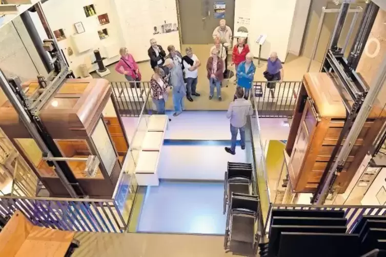In Europa einmalig: das Aufzugsmuseum, das sich in dem Wasserturm befindet.