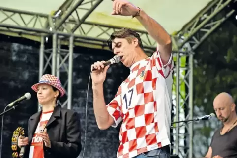 Gute Stimmung verbreitete am Sonntag beim internationalen Familienfest die kroatische Band Cro-face. Sie sangen nach eigener Aus