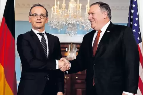 Keine Annäherung im Streit um das Atomabkommen mit Iran: Außenminister Heiko Maas (links) mit seinem US-Amtskollegen Mike Pompeo