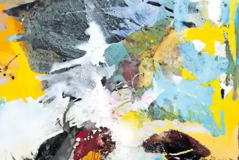 Medium Farbe: Arbeit (Öl auf Leinwand, 2018) von Ralph Gelbert.