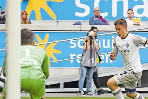 Gianluca Korte vergab im Hinspiel zwei gute Chancen für den SV Waldhof.