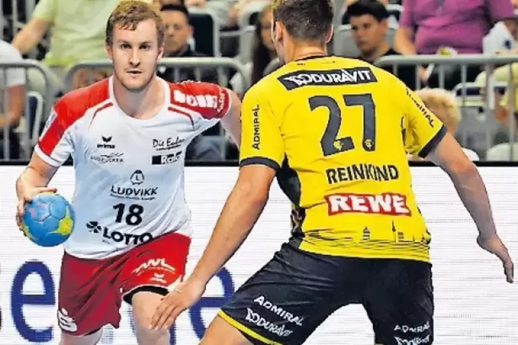 Ludwigshafens Alexander Feld (links) und Rhein-Neckar-Löwe Harald Reinkind waren die besten Spieler gestern.