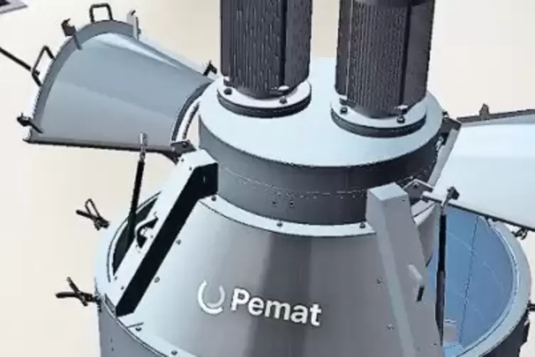 Mixed Reality, plastisch und doch nicht greifbar: Mischer des Pf&auml;lzer Maschinenbauers Pemat auf Tischformat verkleinert.