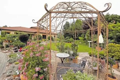 Privatgarten des Gartenprofis Axel Scherer und seiner Frau Brenda Sue Riser.