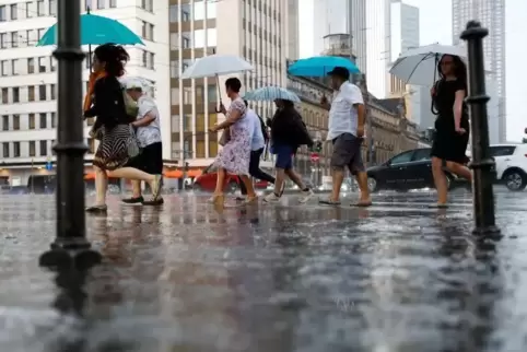 Frankfurt hat es am Donnerstag besonders schlimm erwischt.  Foto: Reuters 