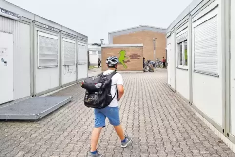 Die Oberstufe der IGS ist noch in Containern untergebracht. Das bleibt wohl so bis 2022.