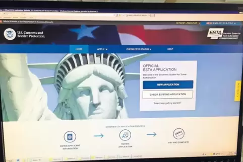 So sieht die offizielle Internetseite des US-Departments of Homeland Security, des US-Heimatschutzministeriums, zur Online-Beant