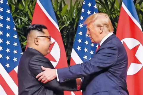 Kontaktaufnahme in Singapur: Kim Jong Un und Donald Trump.