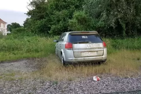 Möglicherweise war es der Besitzer, der an dem Auto, das auf einem Gemeindegrundstück steht, die Nummernschilder abmontiert hat.