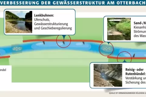 Mehrere Umbauarbeiten sollen den Otterbach fließfähiger machen und ökologisch aufwerten.