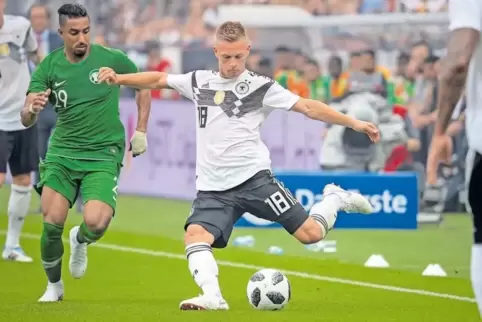 Dynamisch: Joshua Kimmich im ansonsten lauen Test vor acht Tagen in Leverkusen gegen Saudi-Arabien.