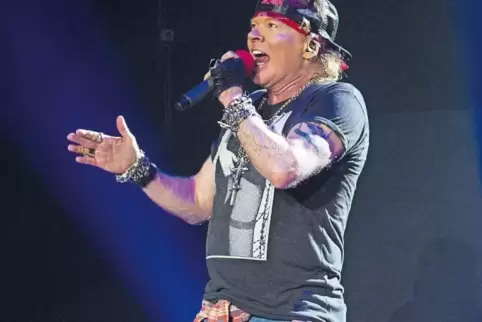 Derzeit auf Tour, am Sonntag ist ein Auftritt in Mannheim geplant: Guns N’Roses-Sänger Axl Rose.