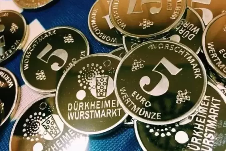 Die „Worschtmark“ ist ab Donnerstag offizielles Zahlungsmittel beim Dürkheimer Wurstmarkt. Foto: Christian Handrich/privat 