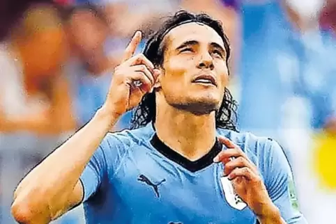 Traf zum Endstand: Uruguays Edinson Cavani.