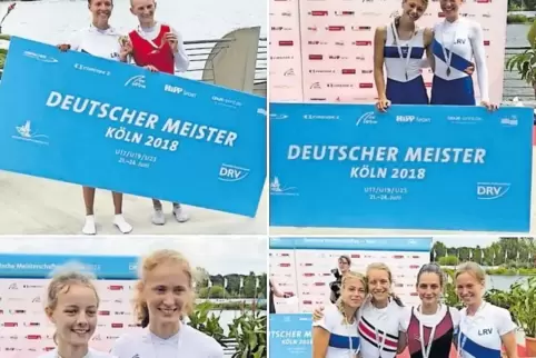 Marie Christine Gerhard (Bild oben links), Carina Pollmer (Bold oben rechts) sowie Hanna Rieder und Eva Hohoff (Bild unten links