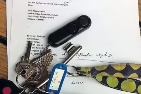 Stillleben mit Gedicht, eine Edenkoben-Impression.