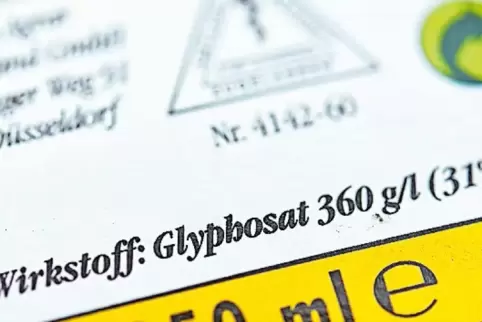 Verpackung von Glyphosat.