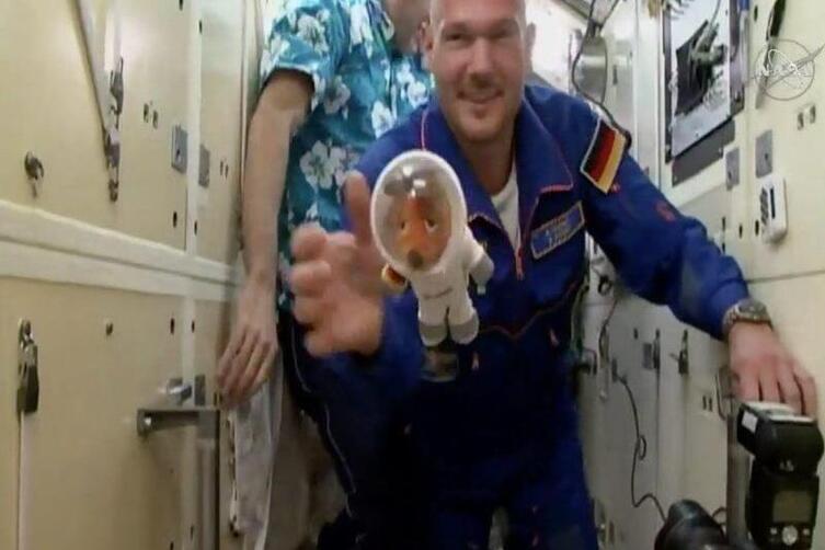 Alexander Gerst in der ISS.  Foto: ESA 