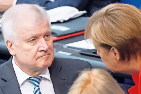Ziemlich beste Feinde: Innenminister Seehofer und Kanzlerin Merkel auf der Regierungsbank.