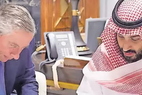 Arbeiten am Saudi-Arabien der Zukunft: Kronprinz Mohammed bin Salman und Ex-Siemenschef Klaus Kleinfeld.