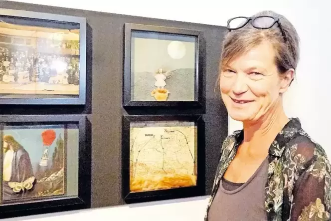 Regt die Phantasie an: Beate Prantner mit ihren Arbeiten. Regt die Phantasie an: Beate Prantner mit ihren Arbeiten.