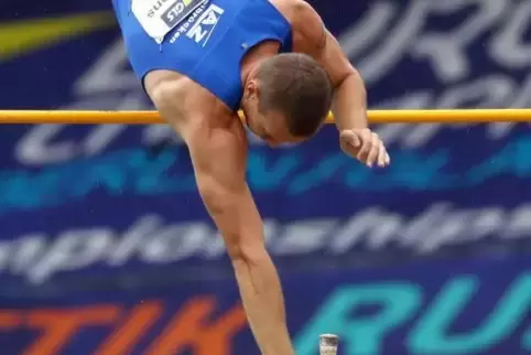 5,40 Meter übersprang Daniel Clemens bei den deutschen Meisterschaften. Nur aufgrund der Fehlversuchs-Regel verpasste der Mörsba