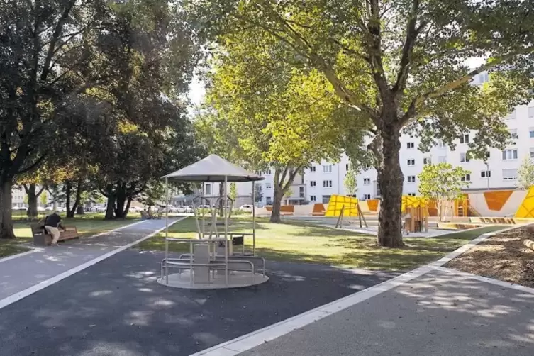 Der Park im Glückstein-Quartier ist nun fast doppelt so groß.