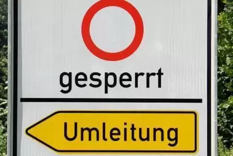 Die Umleitungen am Sonntag sind ausgeschildert. Foto: Linzmeier-Mehn 