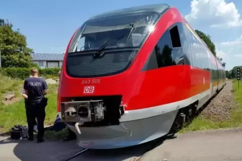 Die beschädigte Bahn.  Foto: Merkel