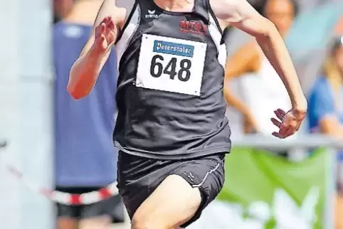 Finn Bingenheimer erreichte über 100 Meter Platz 14.