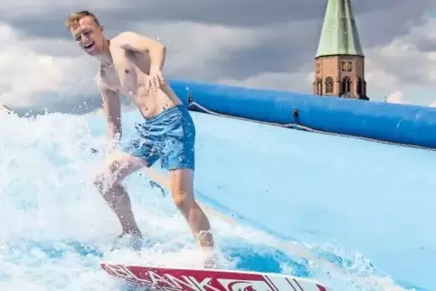 RHEINPFALZ-Mitarbeiter Tim Altschuck im Selbstversuch.