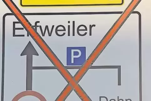 Die Zufahrt nach Erfweiler ist am Sonntag nur über die K 39 möglich.