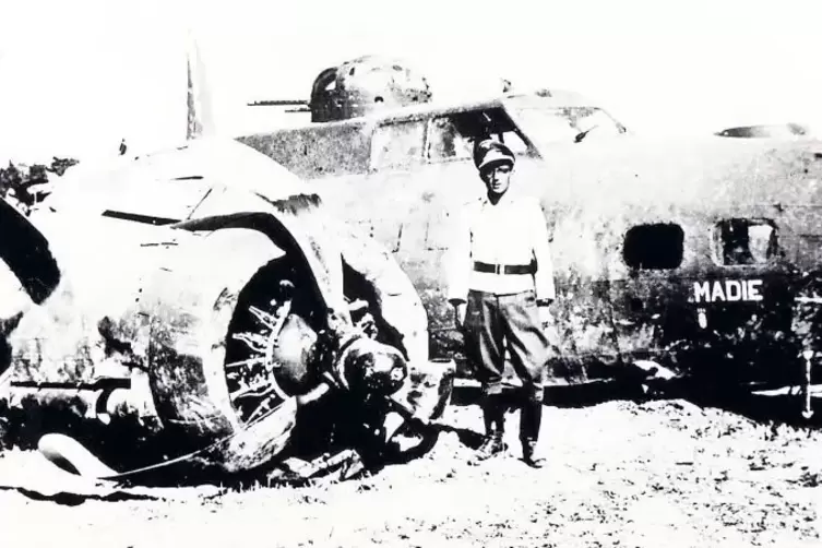 Der deutsche Pilot Hans-Herbert Märtens hat die „Madie“ abgeschossen. Der Oberleutnant ist am 9. August 1944 gefallen.