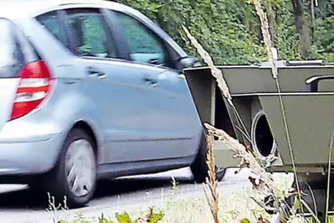 Erfasst Temposünder: Messgerät ES 3.0 beim Einsatz vorige Woche an der Iggelheimer Straße.
