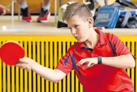Stadtmeister in der Schülerklasse: Laurin Schermutzki vom TTC Mittelbach.