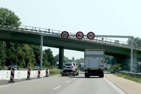 In diesem Straßenabschnitt wird den Fahrern nur eine Spur zur Verfügung stehen. Foto: Iversen