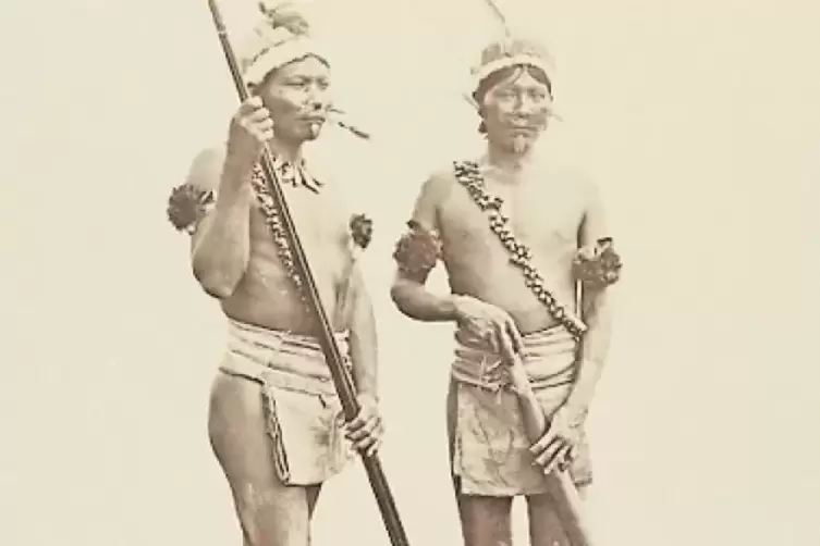 Ureinwohner in Sepiatönen: Amazonas-Indianer (Alberto Frisch, um 1865).