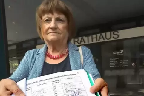 Heidi Strohmeier hat Unterschriften gesammelt.  Foto: Iversen 