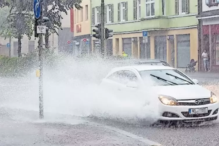 Beim Starkregen Mitte Juni war Kaiserslautern besonders betroffen.
