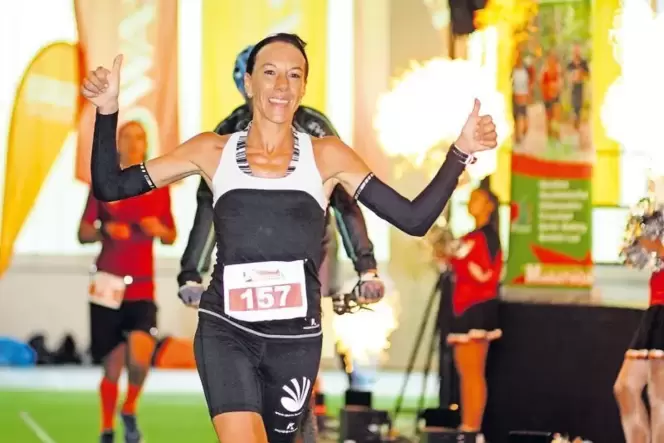 Will wieder als schnellste Frau von Cheerleadern und Feuerwerk empfangen werden: Jessica Kammerer, die fünfmalige Gewinnerin des