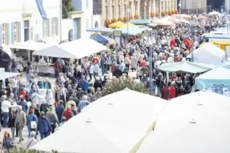 Buntes Bild in der Maximilianstraße: Beschicker und Besucher beim beliebten Bauernmarkt.