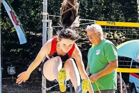 Flog in Koblenz zu einem neuen Vereinsrekord: Hanna Sandmann von der TSG Grünstadt.