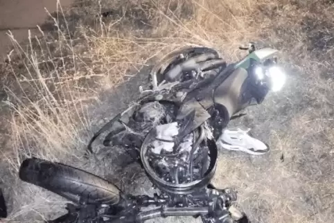 Totalschaden: das Motorrad.