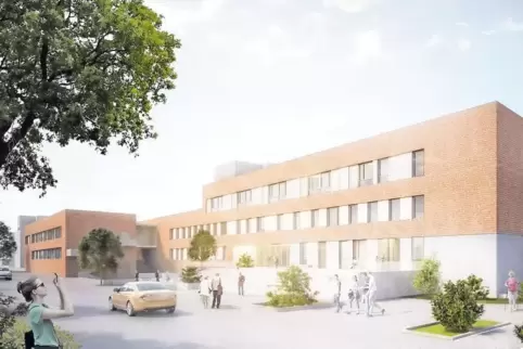 So soll der Neubau am Marienkrankenhaus in der Gartenstadt aussehen.