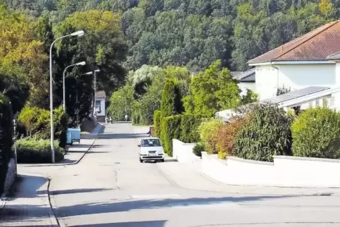 In Rimschweiler führt die Friesenstraße in Richtung Waldrand.