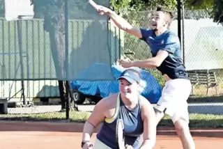 Erfolgreich im Mixed: Janina Haitz vom TC Schifferstadt und Niklas Groß vom TC Mörsch.